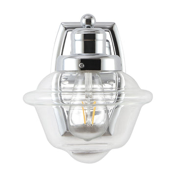 Orleans Iron/Glass schoolhouse LED Vanity Light - JONATHAN Y